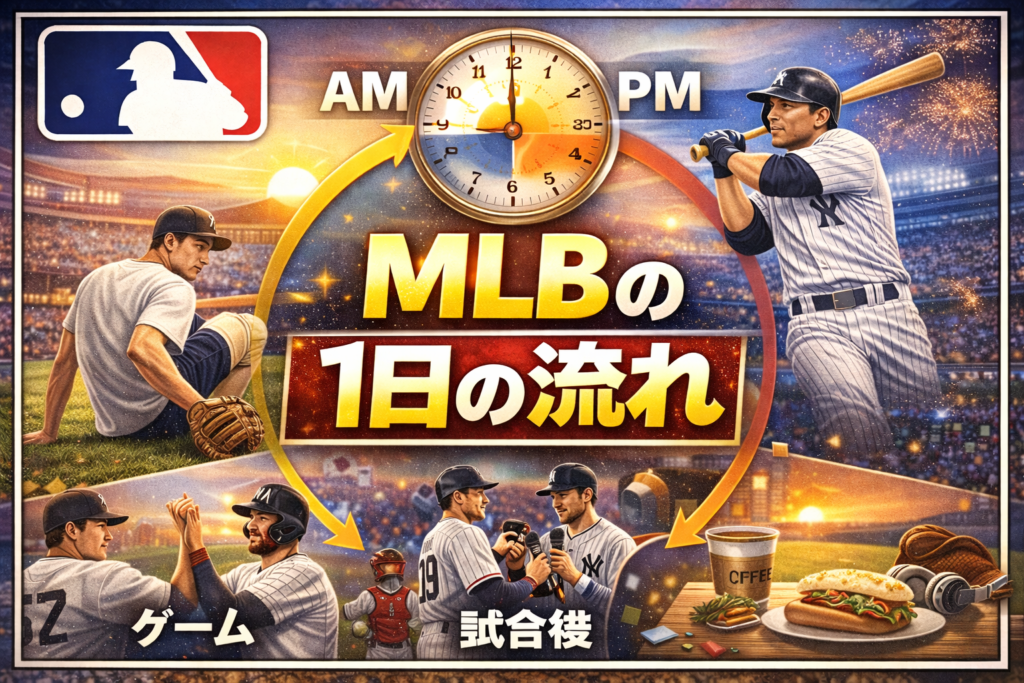 MLBの1日の流れ｜試合は何時から？どんなスケジュールで動いてる？