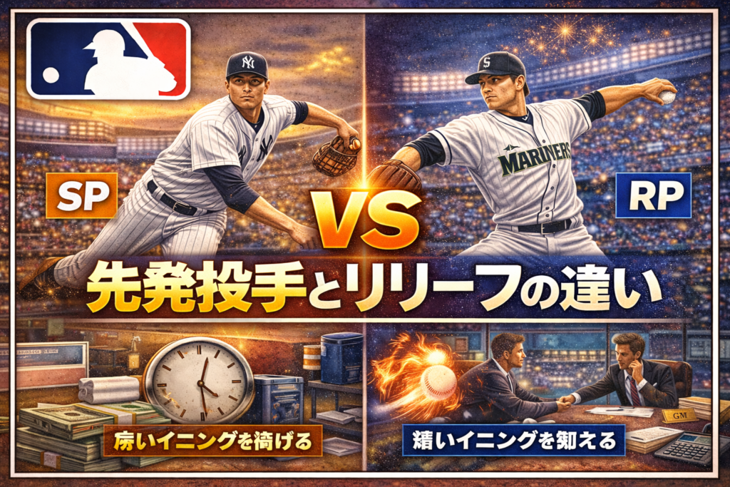 先発投手とリリーフの違い｜役割と使い方を徹底解説